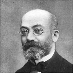 Une photo en noir et blanc du créateur de l'espéranto : Louis Lazare Zamenhof